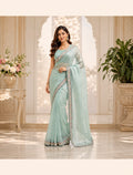 Mint Blossom Saree