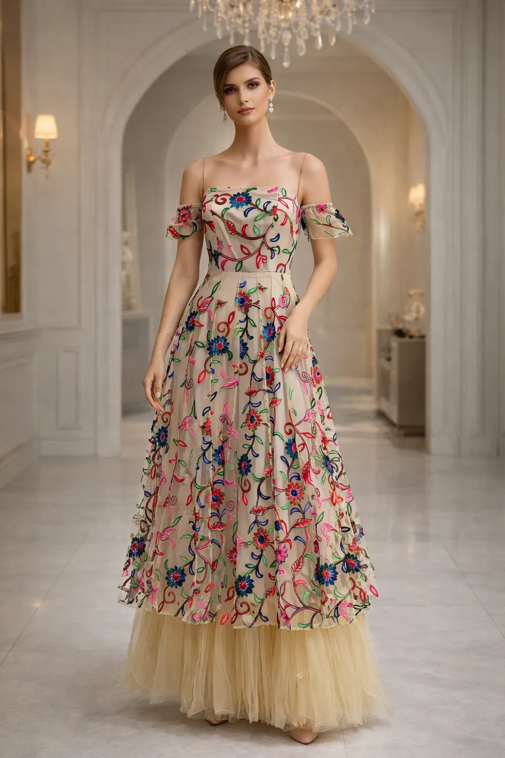 Garden Muse Net Gown