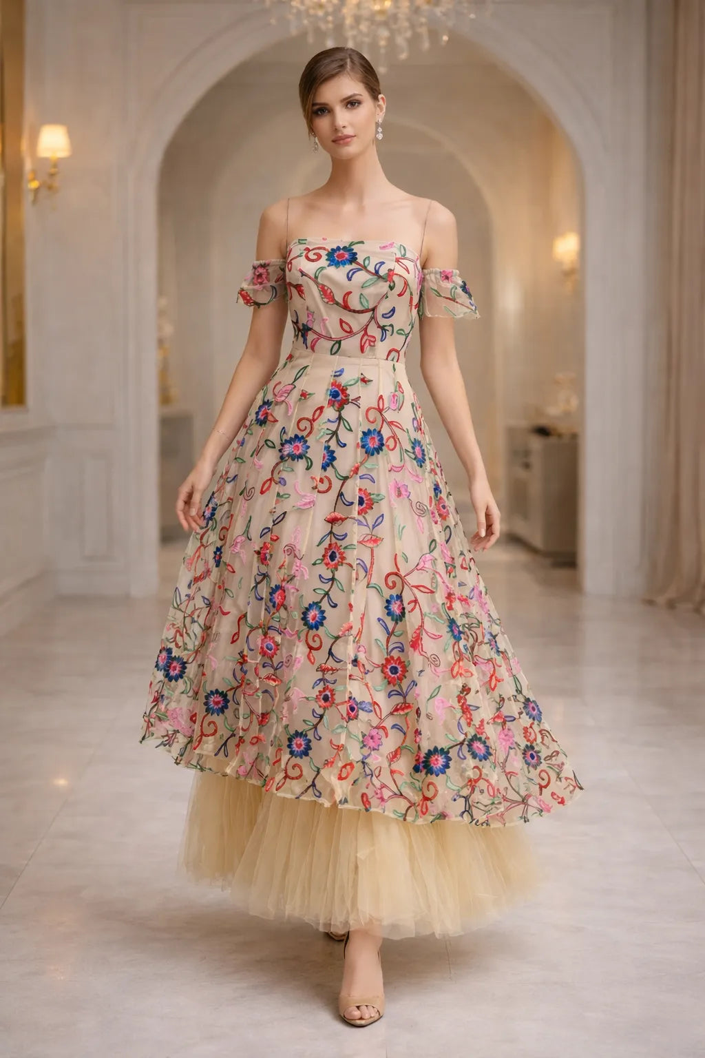 Garden Muse Net Gown
