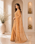 Golden Bloom Organza Saree