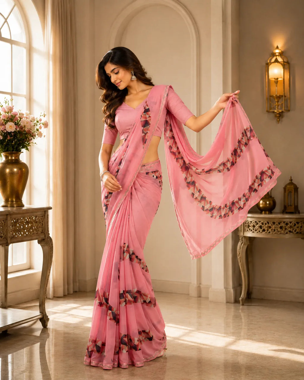 Gulnaar Grace Georgette Saree