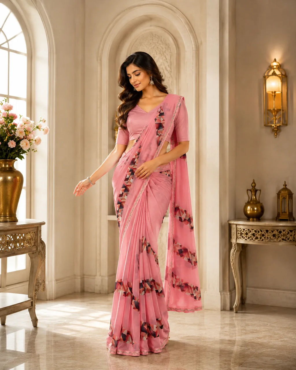 Gulnaar Grace Georgette Saree