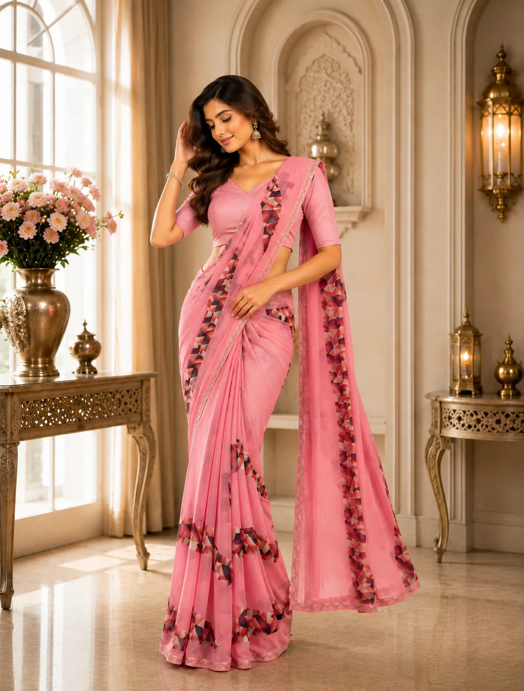 Gulnaar Grace Georgette Saree