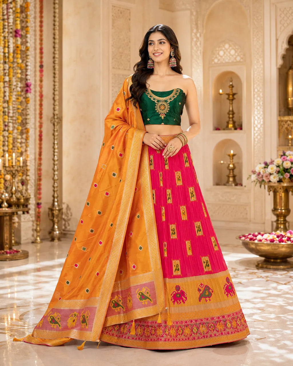 Gulnaar Patola Banarasi Lehenga