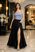 Heavenly Blue Satin Top