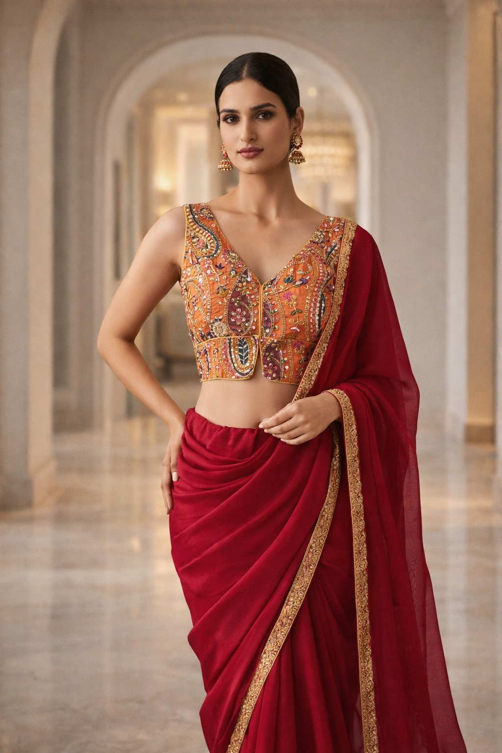 Heritage Kalamkari Glam Blouse