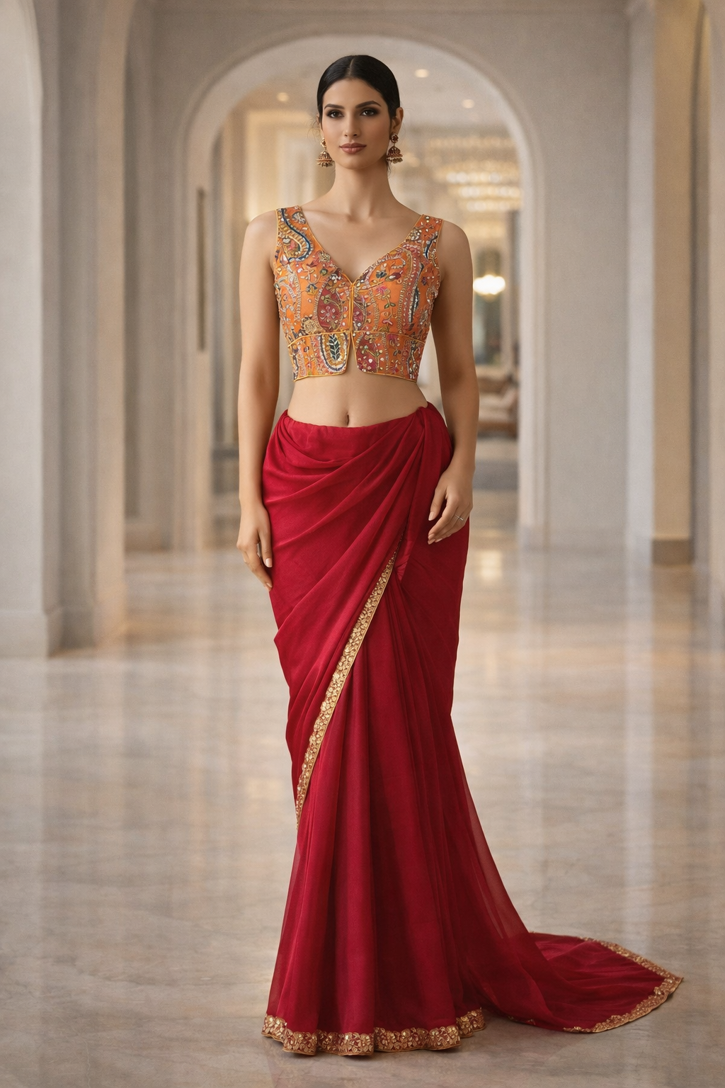 Heritage Kalamkari Glam Blouse