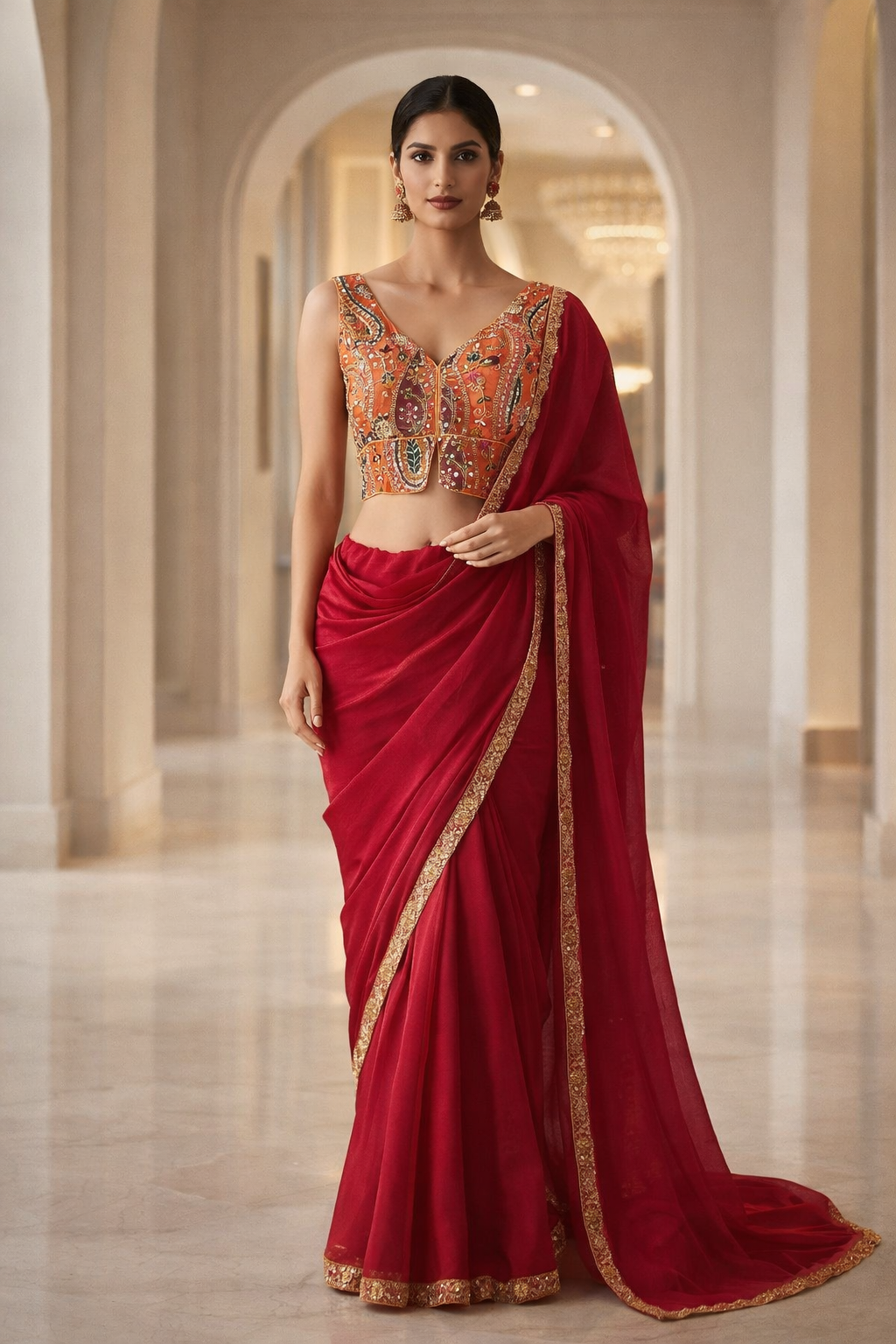 Heritage Kalamkari Glam Blouse