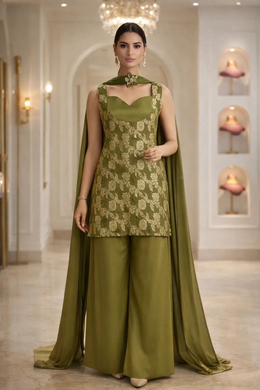 Ishira Brocade Plazo Set