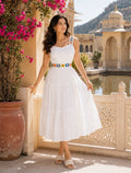 Ivory Bloom Embroidered Maxi Dress