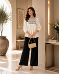 Ivory Bloom Embroidered Top