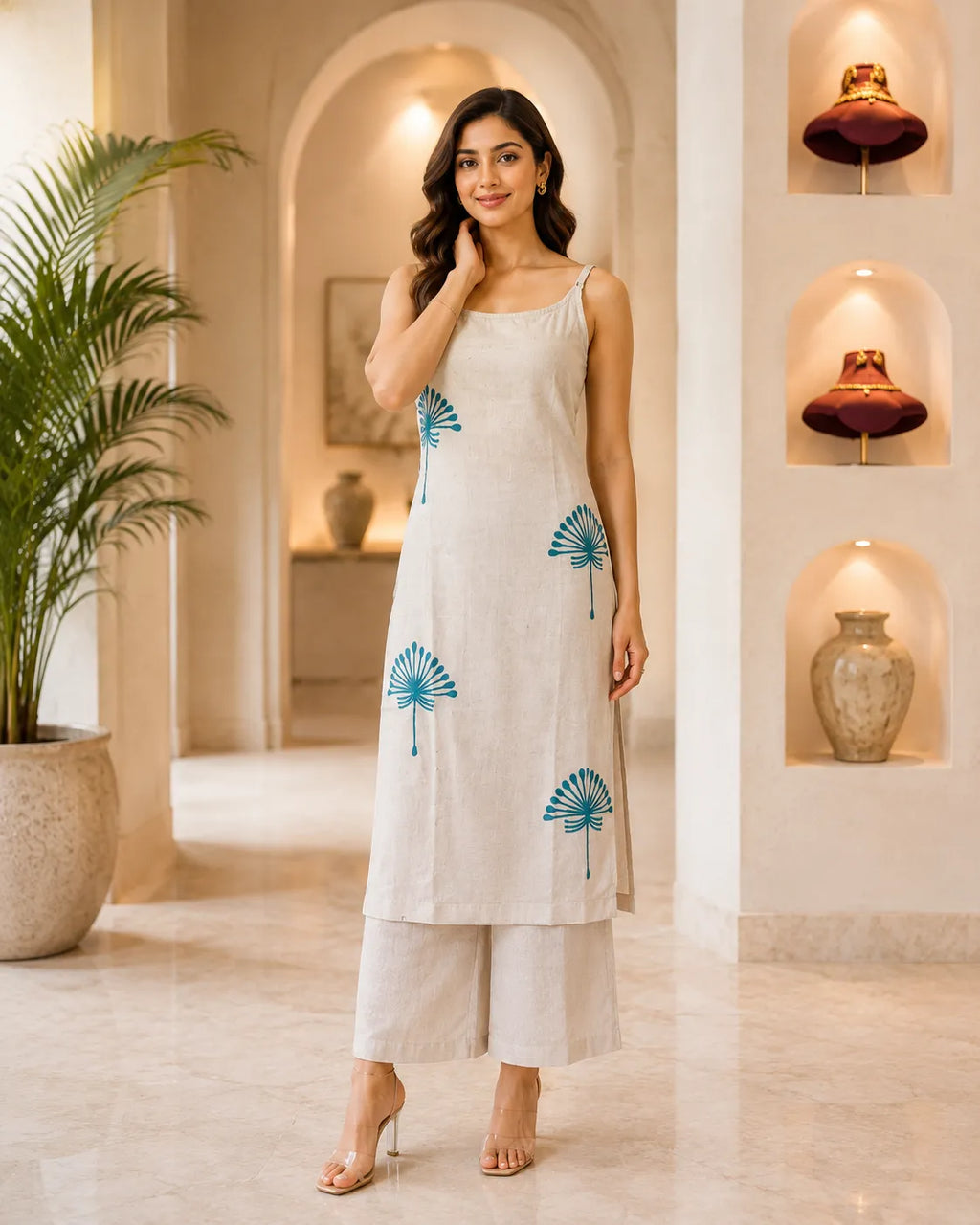Ivory Bloom Printed Co-Ord Set