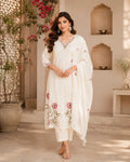 Ivory Blossom Cotton Suit Set