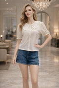 Ivory Grace Ruffle Top