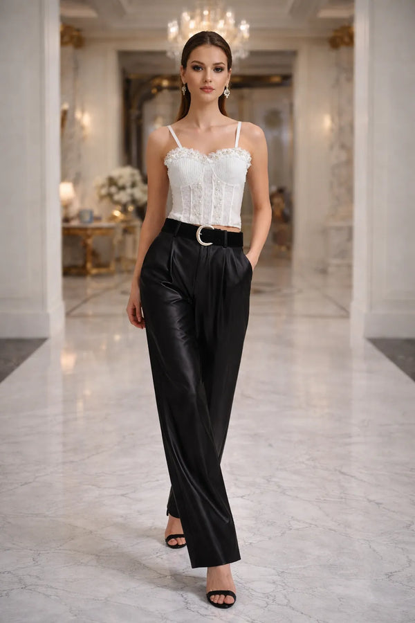 Ivory Lace Elegance Corset Top