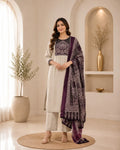 Ivory Royale Cotton Suit Set