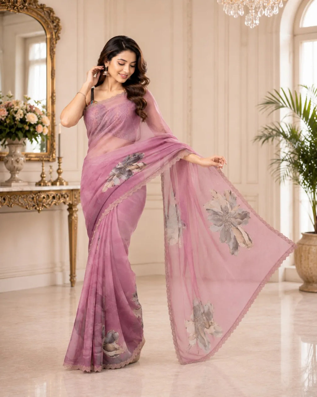 Lavender Blossom Dream Saree