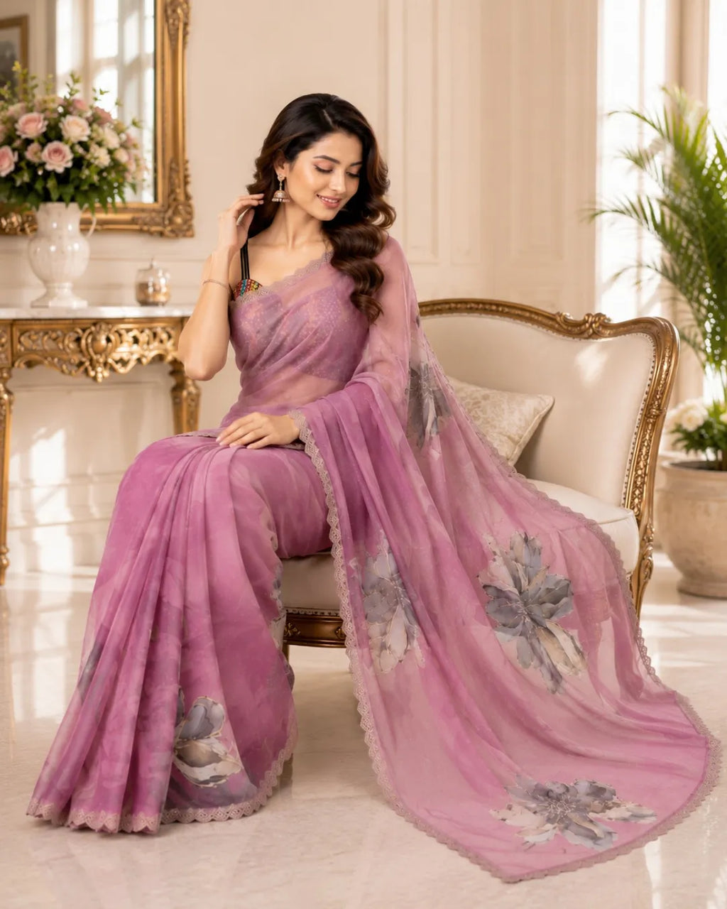 Lavender Blossom Dream Saree