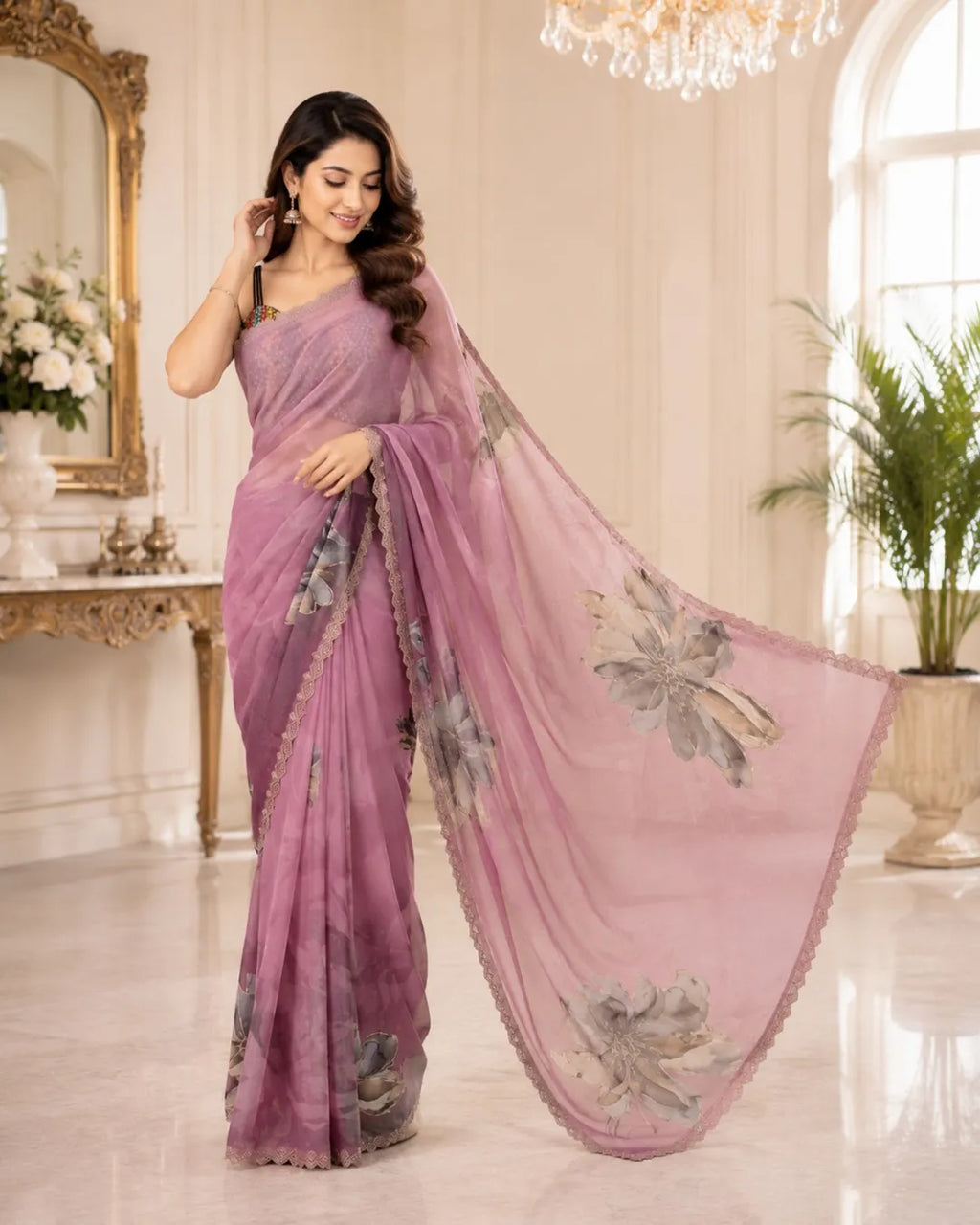 Lavender Blossom Dream Saree