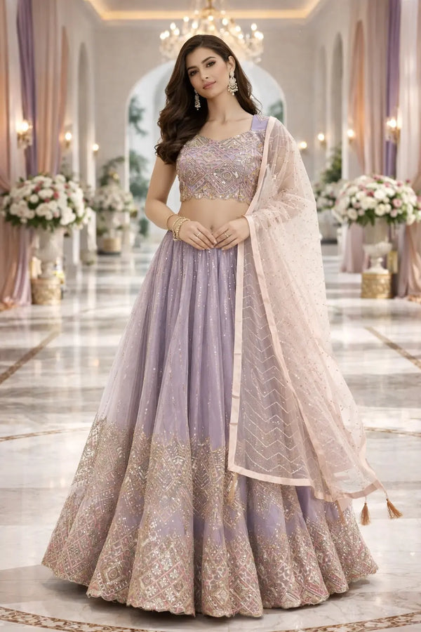 Lavender Noor Lehenga Set