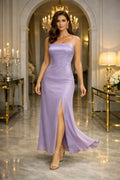 Lavender Satin Muse Dress