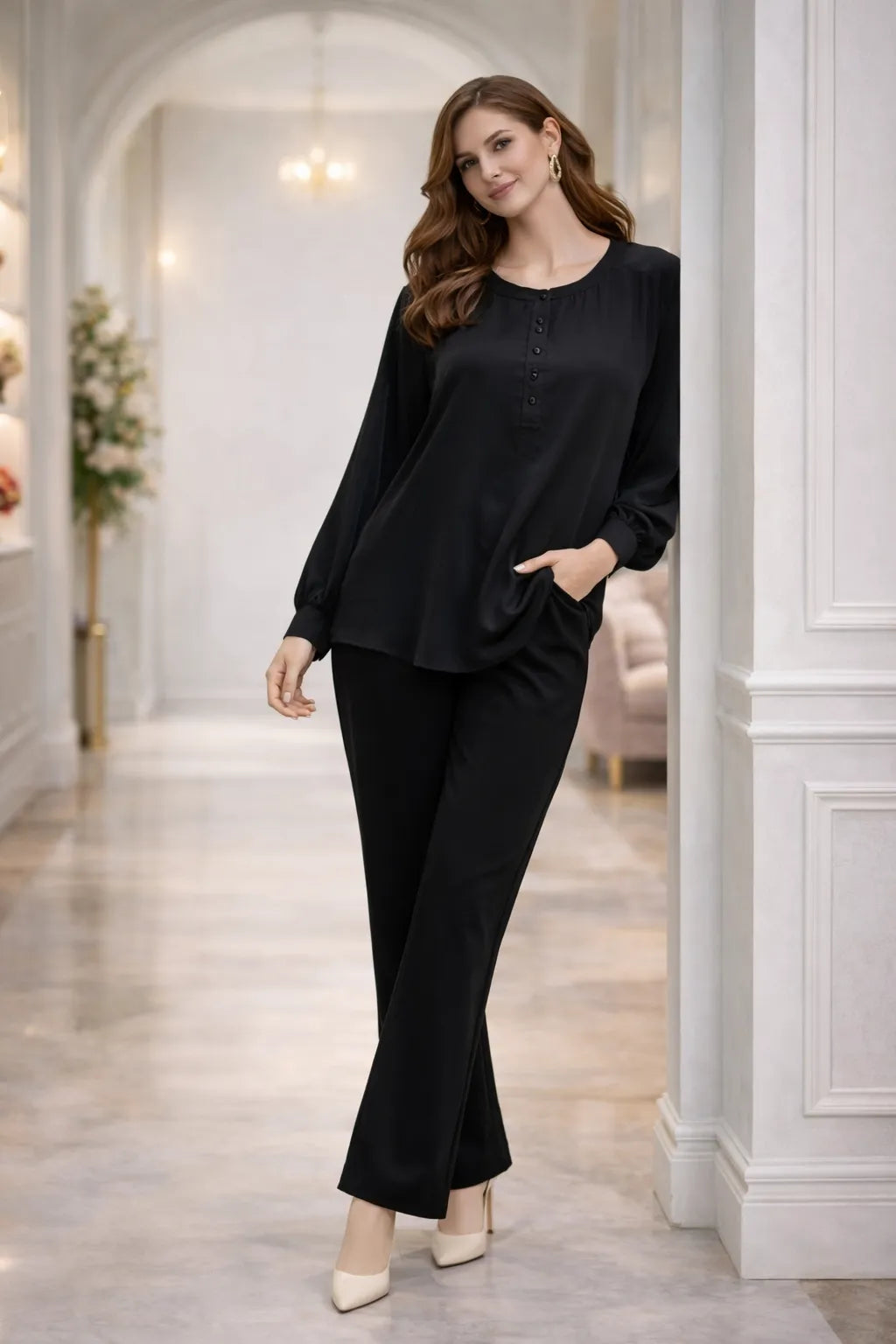 Luxe Ease Satin Shirt