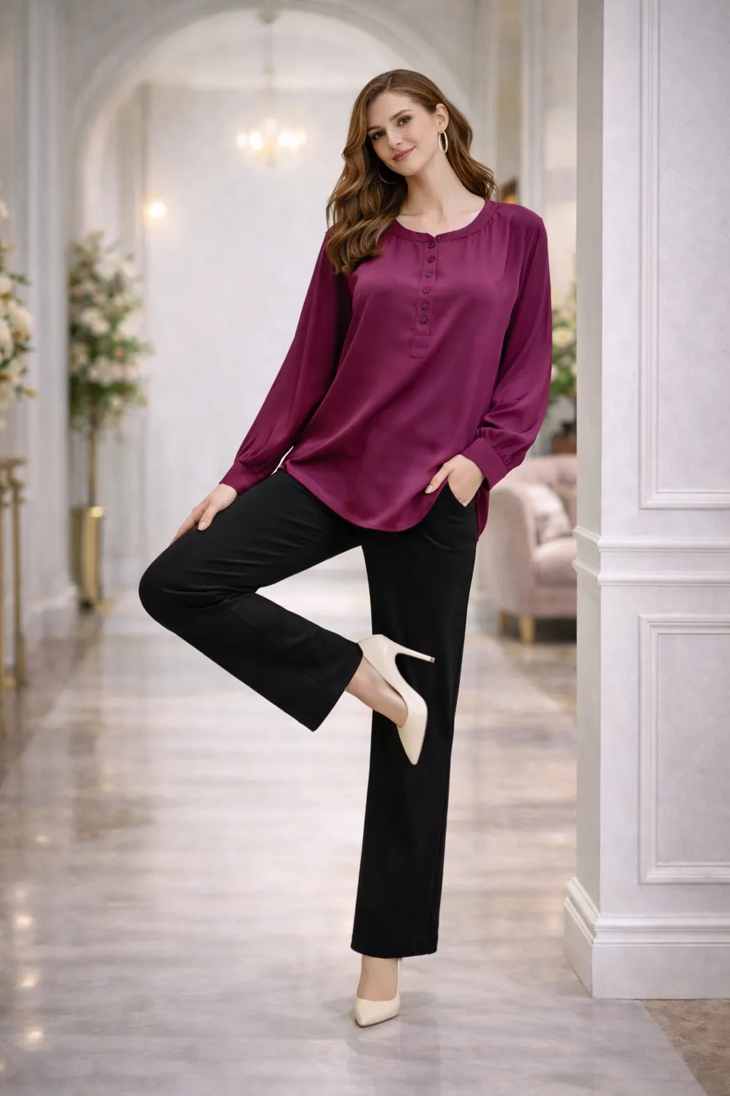 Luxe Ease Satin Shirt