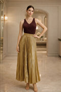 Luxe Satin Pleated Maxi Skirt