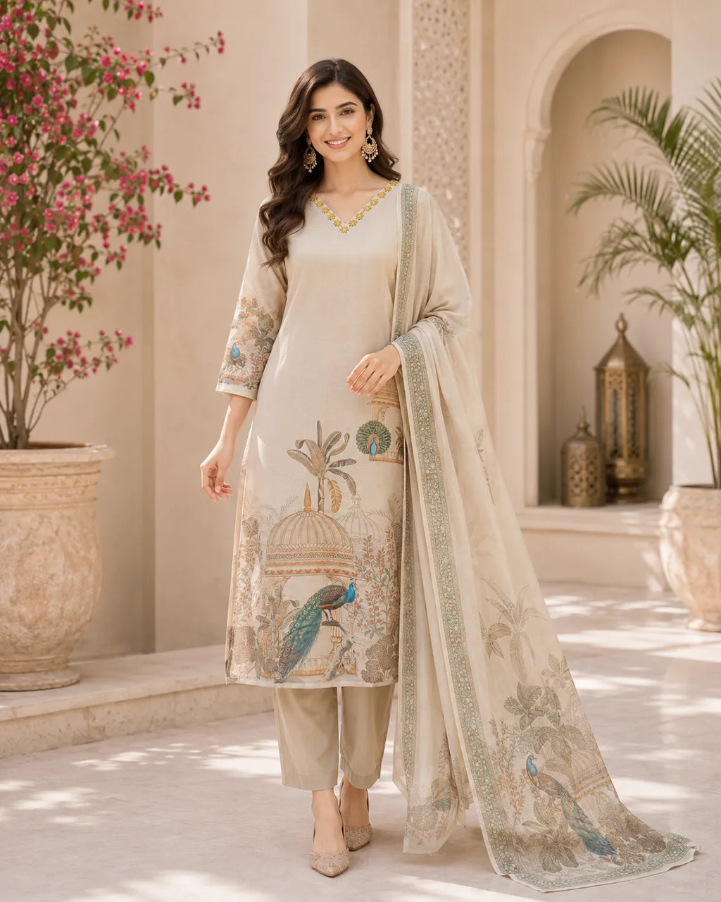Mayura Heritage Cotton Suit Set