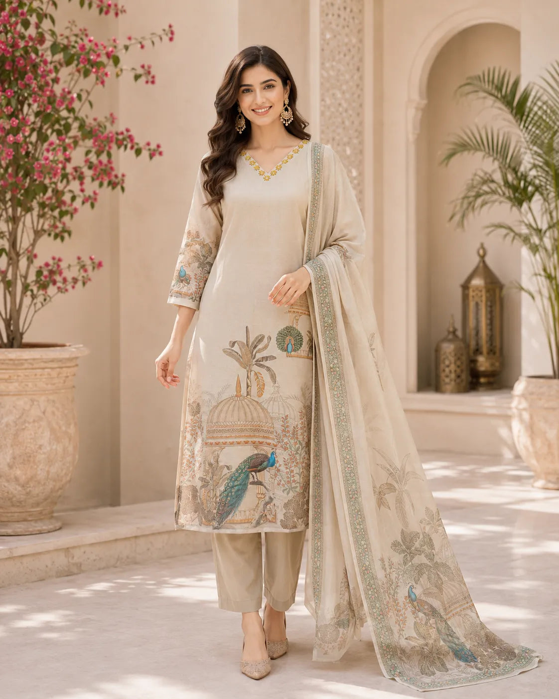 Mayura Heritage Cotton Suit Set