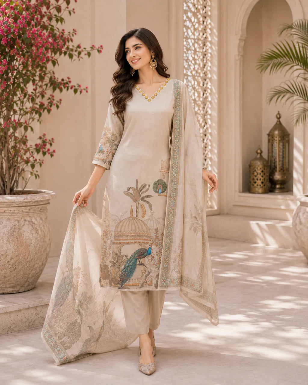 Mayura Heritage Cotton Suit Set