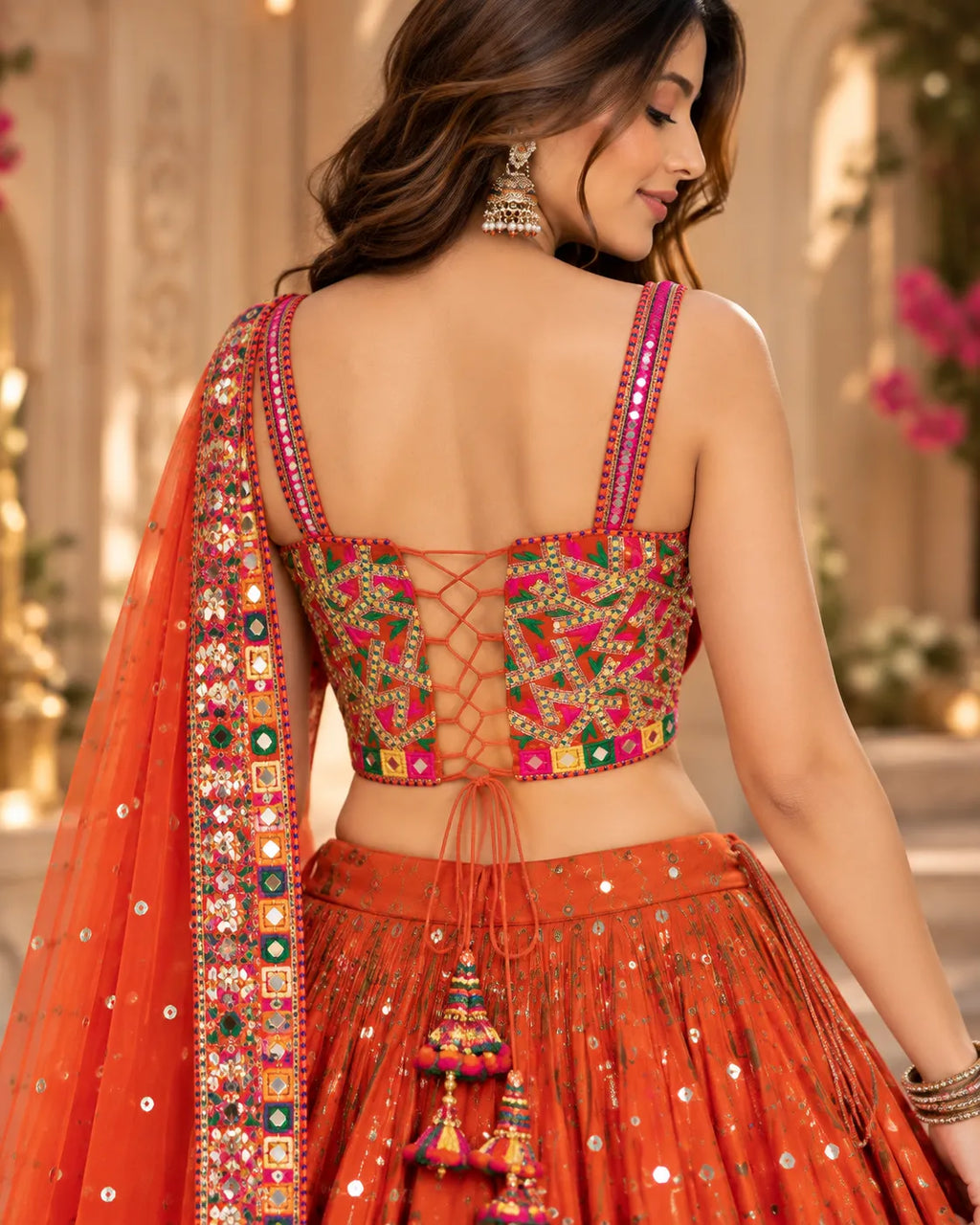 Mayurika Mirror Corset Dandiya Blouse