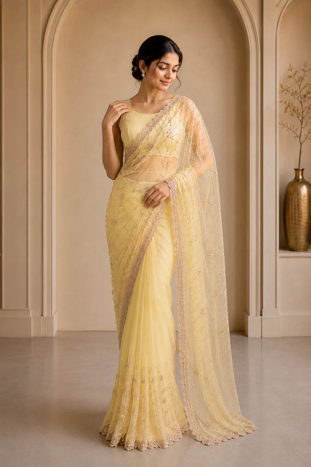 Mehfil Mist Net Saree