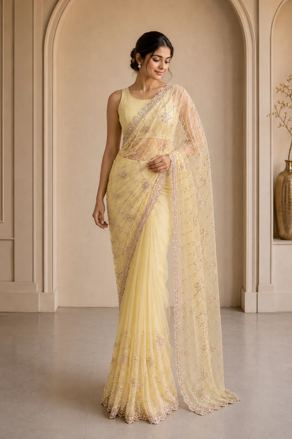 Mehfil Mist Net Saree