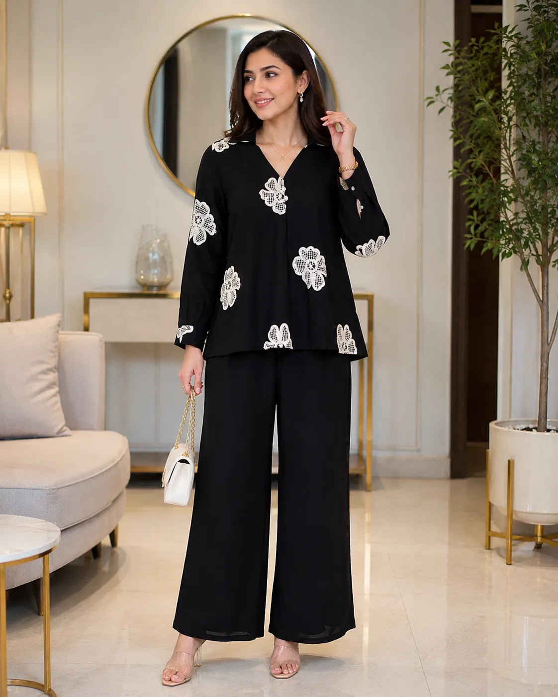 Midnight Bloom Co Ord Set