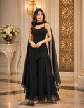 Midnight Elegance Short Kurti Palazzo Set