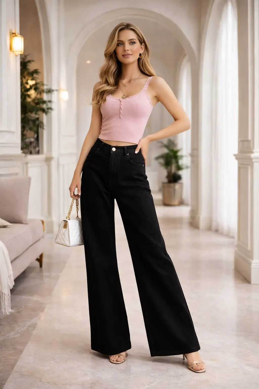 Midnight Flow Wide Leg Denim