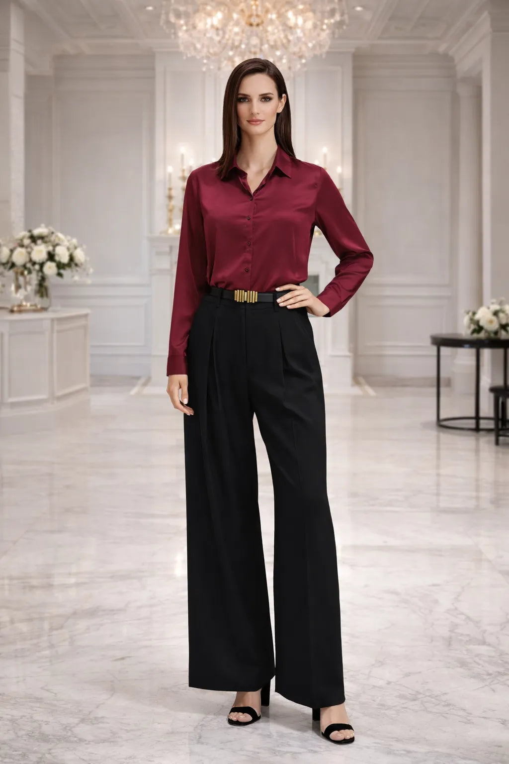 Midnight Flow Wide Leg Pants