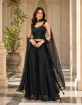 Midnight Noir Corset Style Indo Western Set