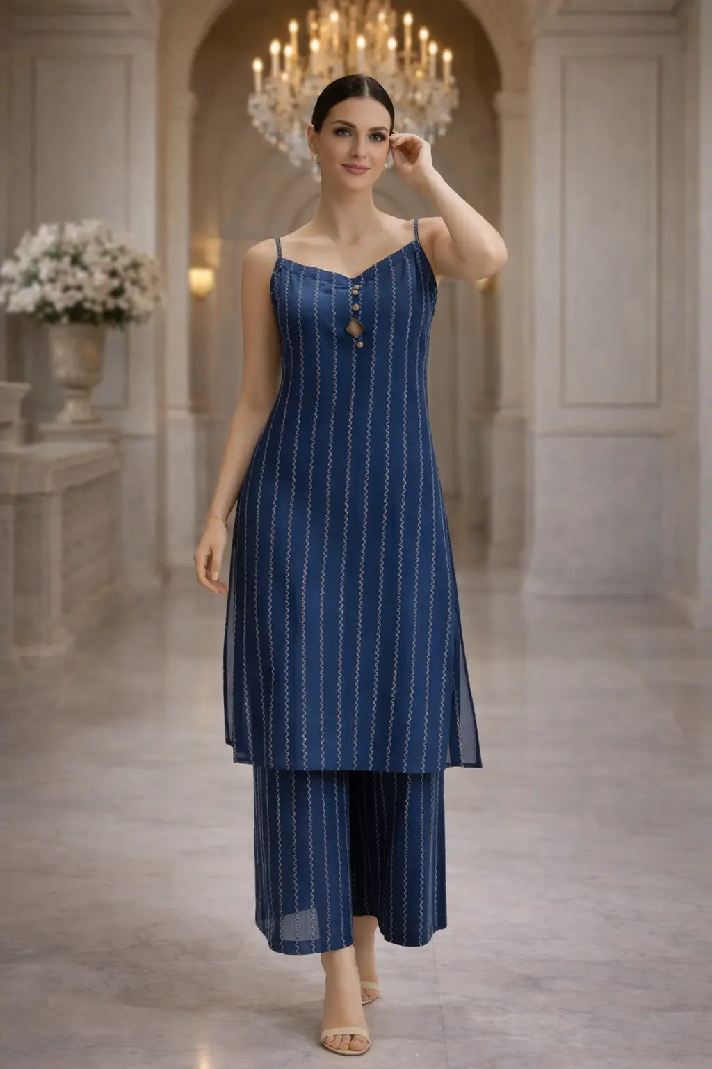 Minimal Blue Edit Co-ord Set