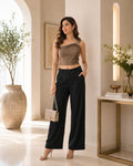 Mocha One Shoulder Ring Top