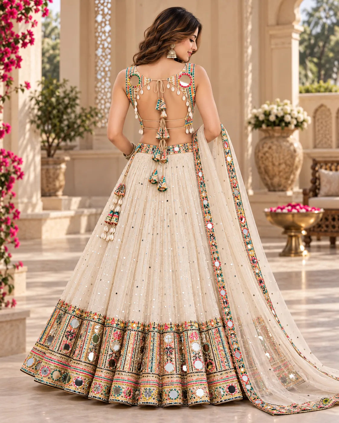 Navira Mirror & Shell Dandiya Blouse