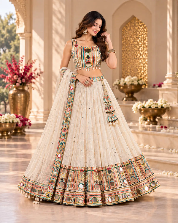 Navira Mirror & Shell Dandiya Blouse