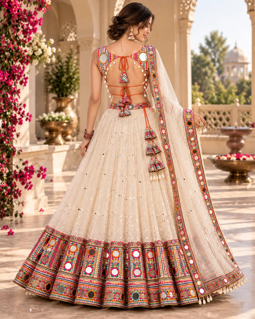 Navira Mirror & Shell Dandiya Blouse