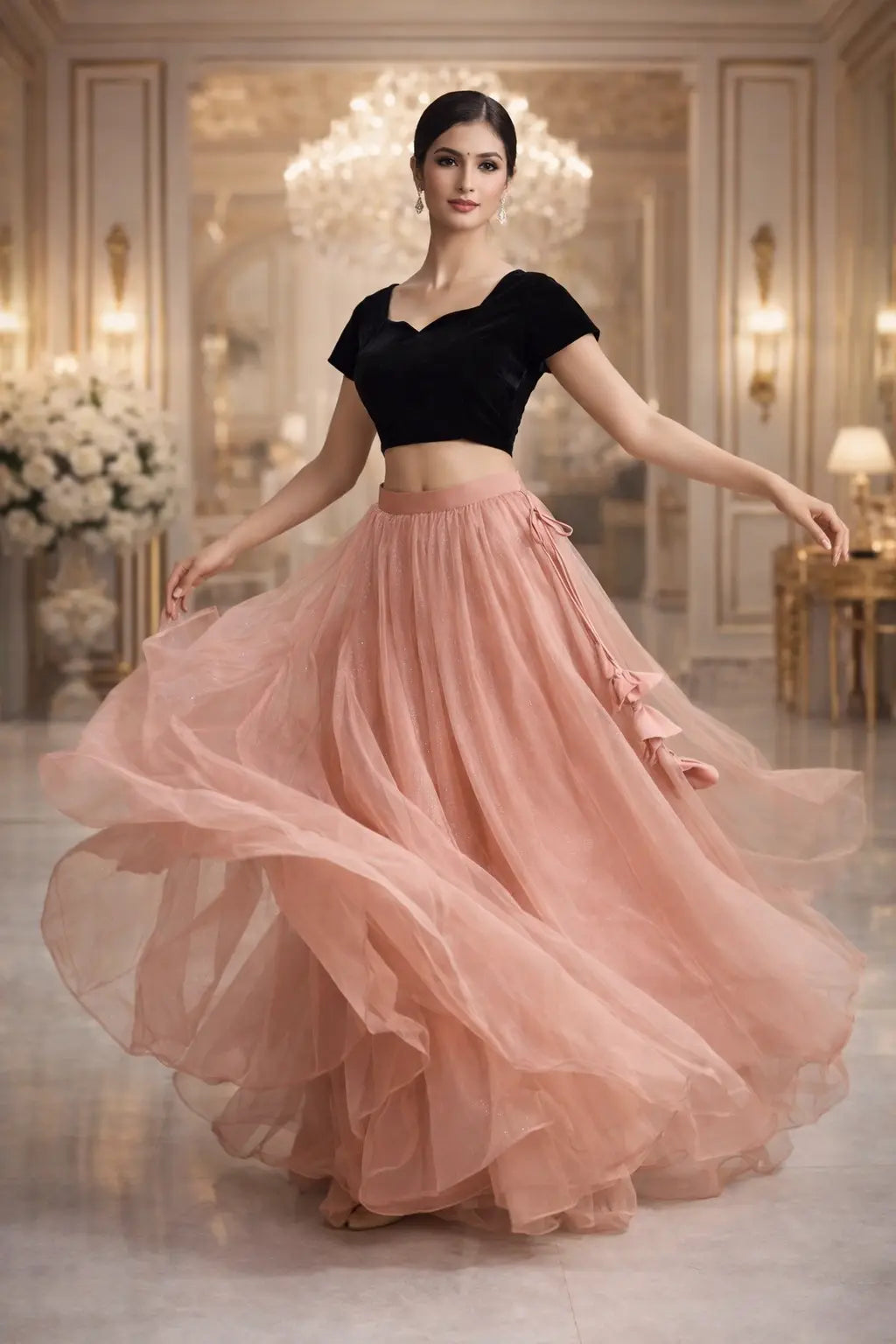 Noir Blush Tulle Set