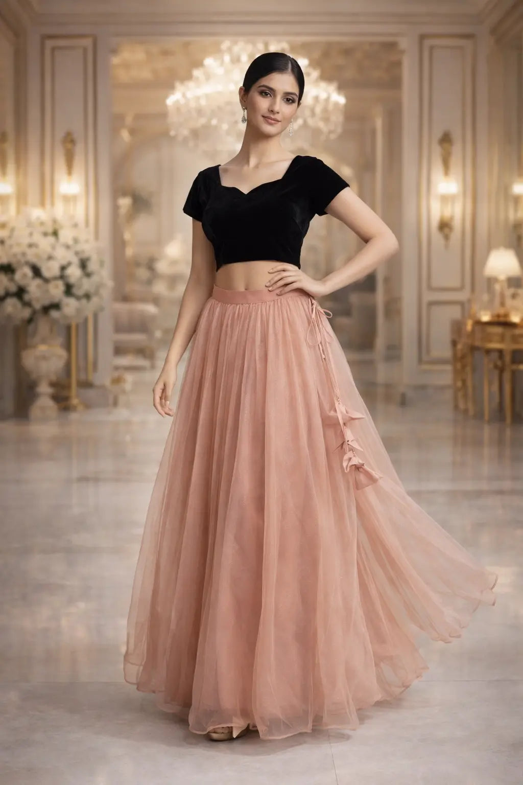 Noir Blush Tulle Set