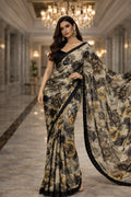 Noir Floral Muse Saree