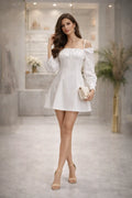 Off-Shoulder Flare Mini Dress