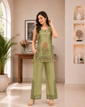 Olive Artisan Lace Up 3 Piece Set