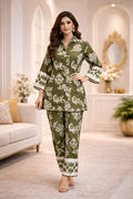 Olive Bloom Printed Co-ord Set